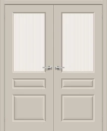 Двойная межкомнатная дверь BRAVO Скинни-15.1 Creamy Magic Moru