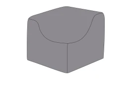 Защитный чехол на модуль Лунго угловой 86×86×65 см, цвет темно-серый