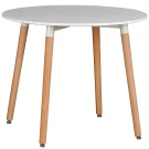 SQT-7 Стол обеденный БЕЛЫЙ D90, столешница МДФ, основание бук SQT-7 Стол обеденный БЕЛЫЙ D90, столешница МДФ, основание бук