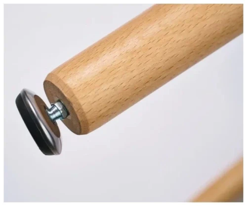 SQT-7 Стол обеденный БЕЛЫЙ D90, столешница МДФ, основание бук