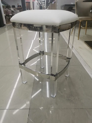 Табурет барный Найс MH-1974S.1, 40х40х61 см, белый/хром