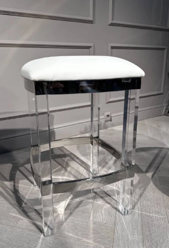 Табурет барный Найс MH-1974S.1, 40х40х61 см, белый/хром