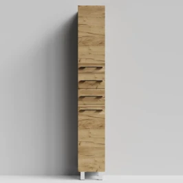 Пенал Мальта 30 напольный, Дуб Тортуга ПВХ 2357-43, правый, бельевая корзина