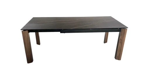 Стол обеденный раскладной Палермо MC-1863DT, 140(200)х90х76 см, черный мрамор