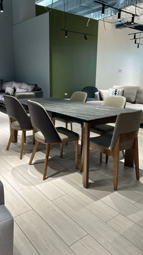 Стол обеденный раскладной Палермо MC-1863DT, 140(200)х90х76 см, черный мрамор