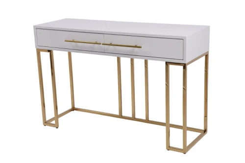Стол-консоль Альма МС9005-120W, 120х40х78 см, белый глянцевый