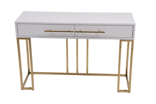 Стол-консоль Альма МС9005-120W, 120х40х78 см, белый глянцевый