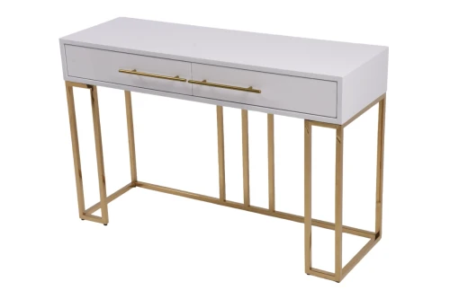 Стол-консоль Альма МС9005-120W, 120х40х78 см, белый глянцевый
