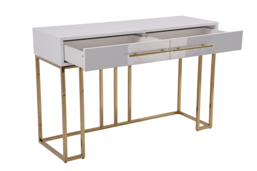Стол-консоль Альма МС9005-120W, 120х40х78 см, белый глянцевый
