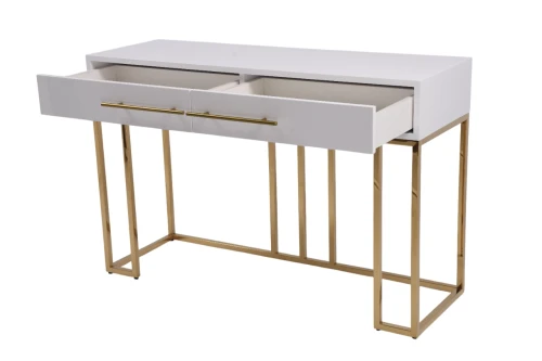 Стол-консоль Альма МС9005-120W, 120х40х78 см, белый глянцевый