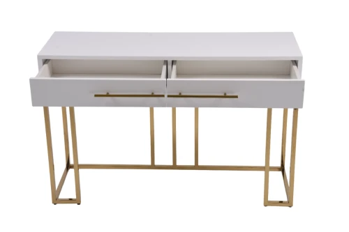 Стол-консоль Альма МС9005-120W, 120х40х78 см, белый глянцевый