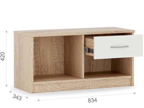 Прихожая «Стелс», Дуб сонома/белый