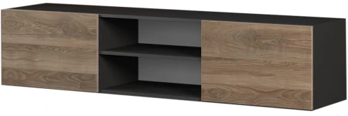Тумба ТВ «Альда 2Д» КМК 0782.6, черный/дуб велингтон