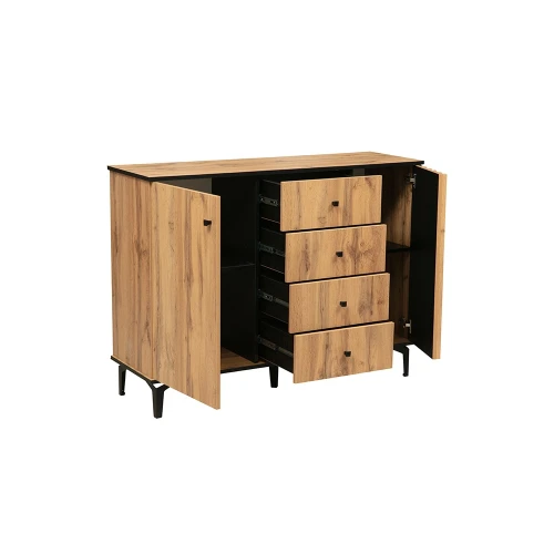 Комод Либерти 51.04, Дуб Вотан, Черный