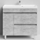 Тумба Бест 90 левая дверь, напольный, Горный камень ПВХ 57807 Vodok с раковиной в комплекте Тумба Бест 90 левая дверь, напольный, Горный камень ПВХ 57807 Vodok с раковиной в комплекте