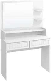 Стол с двумя ящиками и надстройкой Монако МН-18 + МН-18А белое дерево