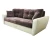 Диван еврокнижка Амстердам 160 ЛЮКС 04 ВЕЛЮР КОРИЧНЕВЫЙ ЭКОКОЖА БЕЖЕВАЯ