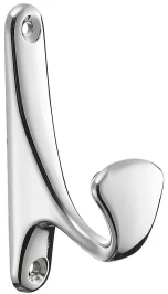 Крючок мебельный одинарный Хром