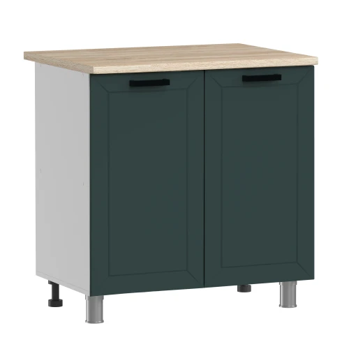 Готовый кухонный гарнитур ГК Аленушка 2 м  Лилия Керамика/Изумруд, черный (без столешницы)