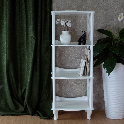 Этажерка-стеллаж Джульетта-3 молочный дуб