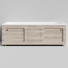 Экран-купе Хит 1700, 2 раздвижные двери, Дубослив ореховый светлый ПВХ 3445