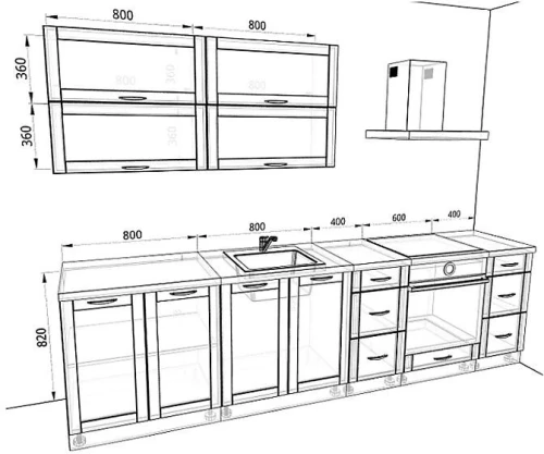 Кухня Базис Nicole Комплектация 11