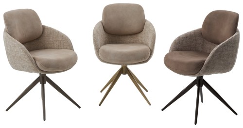 Стул ГРЕЙС (GRACE) 360 град., цвет ЛАТТЕ PENA-110 / HUNTER-120, ткань / ШАМПАНЬ каркас, ®DISAUR