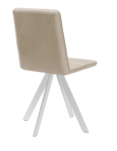 Стул DikLine 230 поворотный B03 BEIGE, ножки белые