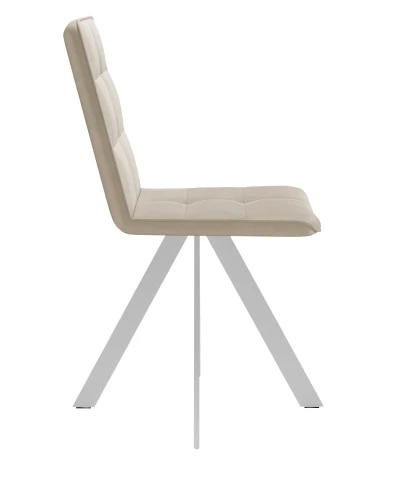 Стул DikLine 230 поворотный B03 BEIGE, ножки белые