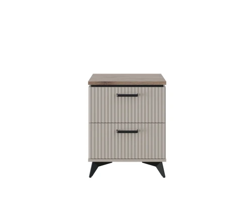 VINATI, Тумба прикроватная 2S. Цвет ПЕРСИДСКИЙ ЖЕМЧУГ/ АМАРОК