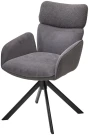 Стул TRIS 360 град. поворот с возвратом, Davis Nowo 92 серый, букле /Point 90 серый/ Черный, ®DISAUR Стул TRIS 360 град. поворот с возвратом, Davis Nowo 92 серый, букле /Point 90 серый/ Черный, ®DISAUR