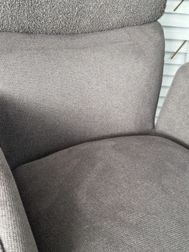 Стул TRIS 360 град. поворот с возвратом, Davis Nowo 92 серый, букле /Point 90 серый/ Черный, ®DISAUR