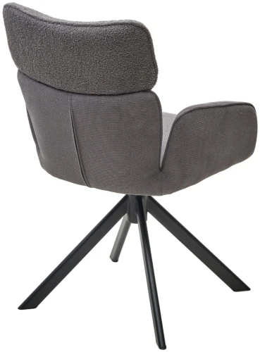 Стул TRIS 360 град. поворот с возвратом, Davis Nowo 92 серый, букле /Point 90 серый/ Черный, ®DISAUR