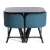 Комплект (стол, 4 стула) QUADRON (mod. PT14) Стол: МДФ/металл, стул: металл/велюр, 100х100х73 см, 69х56х71 см, Blue (синий/бирюзовый) HLR62/черн.