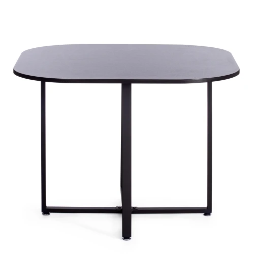 Комплект (стол, 4 стула) QUADRON (mod. PT14) Стол: МДФ/металл, стул: металл/велюр, 100х100х73 см, 69х56х71 см, Blue (синий/бирюзовый) HLR62/черн.