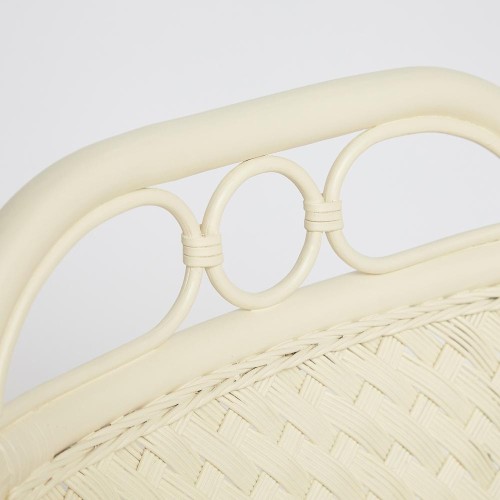 Комплект террасный ANDREA (стол кофейный со стеклом + 2 кресла + подушки) ротанг, 64х67х92см / D60х55, TCH White (белый)