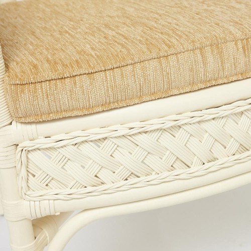 Комплект террасный ANDREA (стол кофейный со стеклом + 2 кресла + подушки) ротанг, 64х67х92см / D60х55, TCH White (белый)