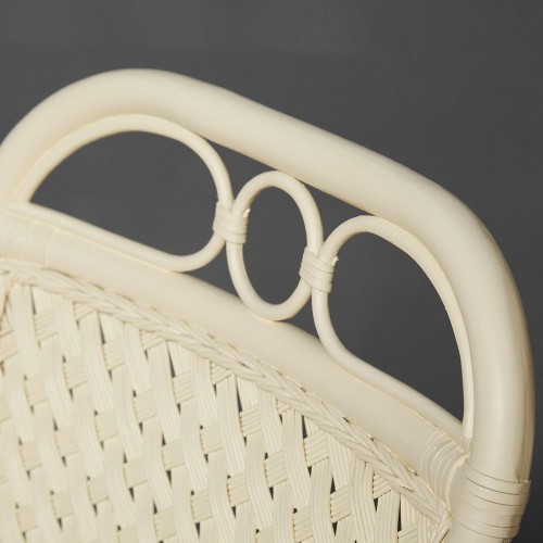 Комплект террасный ANDREA (стол кофейный со стеклом + 2 кресла + подушки) ротанг, 64х67х92см / D60х55, TCH White (белый)