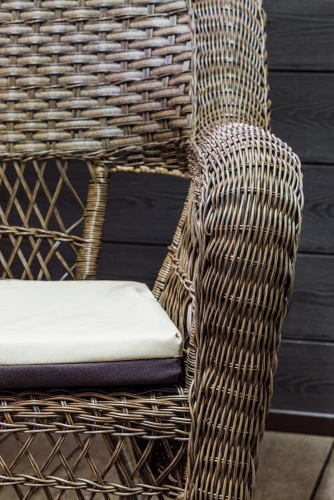Кресло из искусственного ротанга МЭДИСОН «MEDISON» арт.М00130 brown с подушками на сидение