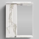 Зеркало Адам 55, Мрамор Белый натур милк ПВХ 2537, левая Зеркало Адам 55, Мрамор Белый натур милк ПВХ 2537, левая
