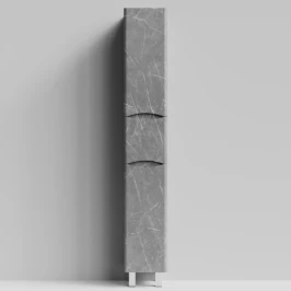 Пенал Адель 30 (1 ящик, 2 двери) напольный, Мрамор Серый софт тач ПВХ 4044-1, правый