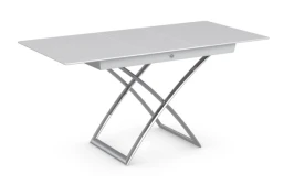 Стол MAGIC-J CS/5041-G, P77 chrome/ P64 white/ glass GXW extrawhite