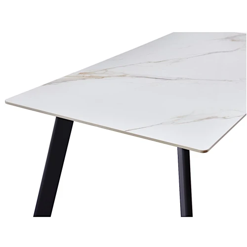 DT308 Стол обеденный Kass gold, 180*90*75, керамич. столешница, основание металл черный