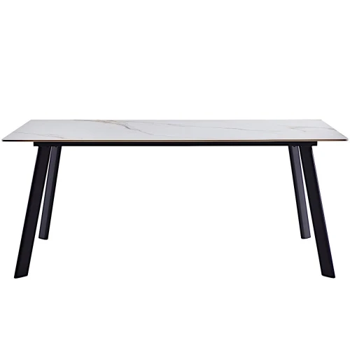 DT308 Стол обеденный Kass gold, 180*90*75, керамич. столешница, основание металл черный