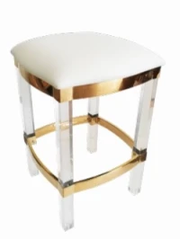 Табурет барный Найс MH-1974S.2, 40х40х61 см, белый/золото