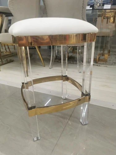 Табурет барный Найс MH-1974S.2, 40х40х61 см, белый/золото