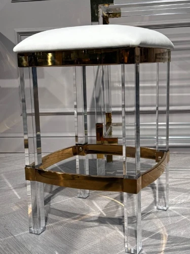 Табурет барный Найс MH-1974S.2, 40х40х61 см, белый/золото