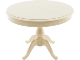 Стол «Фабрицио 1» GLASS (D 1000), слоновая кость