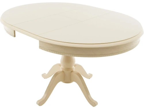 Стол «Фабрицио 1» GLASS (D 1000), слоновая кость