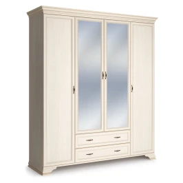 Шкаф распашной четырехдверный с зеркалами Сиена